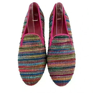 Alberto Gozzi womens flats size 38 multicolored domaine smoking loafers